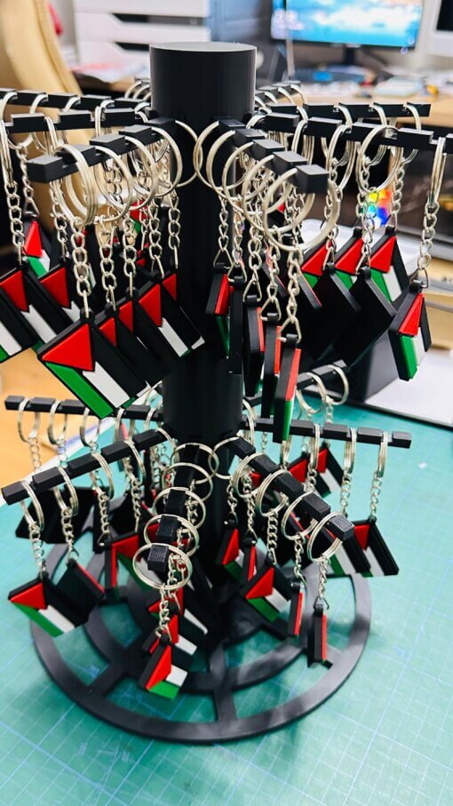 3D Baskılı Filistin Bayrak Anahtarlık - Görsel 3