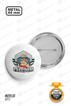 Özgür Filistin Freedom Temalı Kudüs Rozet
