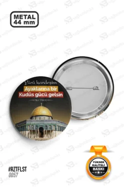 Nuri Pakdil Kudüs Gücü Tasarımlı Rozet