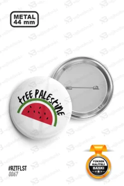 Free Palestine Karpuz Sembollü Rozet