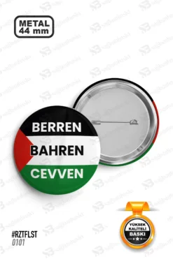 Filistin Berren Bahren Cevven Tasarımlı Rozet