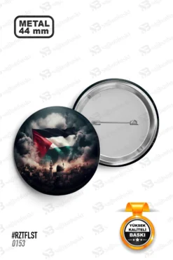 Filistin Bayrağı ve Kudüs Temalı Rozet