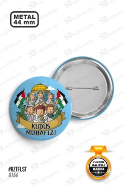Kudüs Muhafızı Çocuk İllüstrasyonlu Rozet