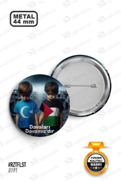 Doğu Türkistan ve Filistin Kardeşliği Rozet