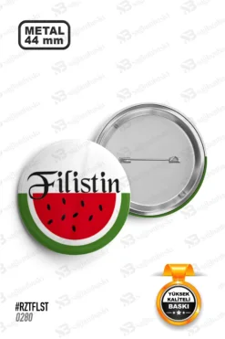 Filistin Karpuz Sembollü Özel Tasarım Rozet
