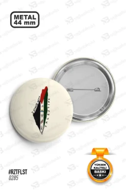 Filistin Haritası I Stand With Palestine Rozet
