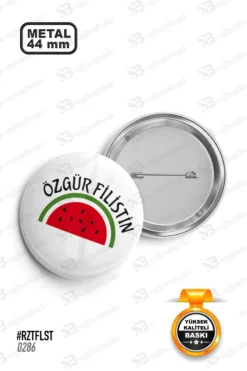 Özgür Filistin Karpuz Sembollü Rozet