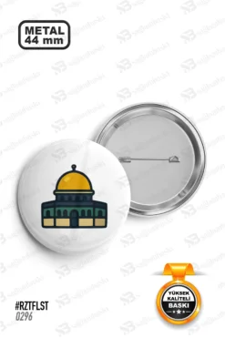 Kudüs Kubbetü's-Sahra Temalı Özel Tasarım Rozet
